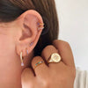 Women's Minimalist Geometric U Shaped Copper Ear Clip Earrings With Double Layer Electroplated Finish