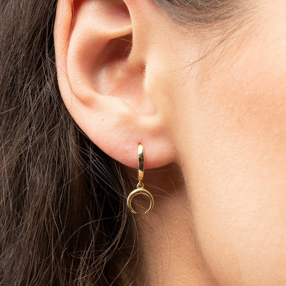 Women's Minimalist Geometric U Shaped Crescent Earrings With Silver Needle And Copper Electroplated Fashion Ear Jewelry