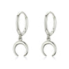 Women's Minimalist Geometric U Shaped Crescent Earrings With Silver Needle And Copper Electroplated Fashion Ear Jewelry