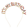 Women's Minimalist Geometric Zinc Alloy And Alloy Electroplated Rhinestone Letter Birthday Headband And Crown