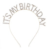 Women's Minimalist Geometric Zinc Alloy And Alloy Electroplated Rhinestone Letter Birthday Headband And Crown