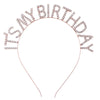 Women's Minimalist Geometric Zinc Alloy And Alloy Electroplated Rhinestone Letter Birthday Headband And Crown