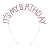 Women's Minimalist Geometric Zinc Alloy And Alloy Electroplated Rhinestone Letter Birthday Headband And Crown