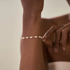Women's Minimalist Handmade Pearl Bracelet With Geometric Copper Chain And Electroplated Finish Wedding Jewelry