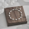 Women's Minimalist Handmade Pearl Bracelet With Geometric Copper Chain And Electroplated Finish Wedding Jewelry