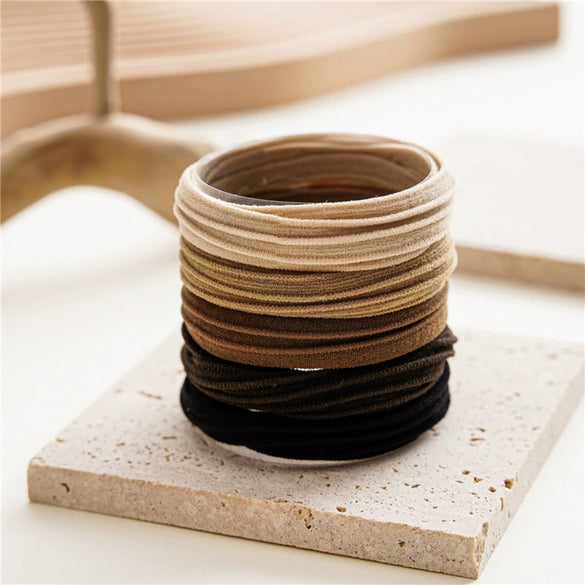 Women's Minimalist Handmade Towel Ring Rubber Band Hair Band High Elastic Seamless Hair Tying Headwear
