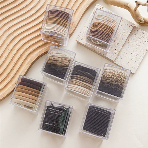 Women's Minimalist Handmade Towel Ring Rubber Band Hair Band High Elastic Seamless Hair Tying Headwear