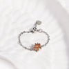 Women's Minimalist Heart Adjustable Chain Ring Copper Real Goldplated Electroplated Zircon