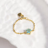 Women's Minimalist Heart Adjustable Chain Ring Copper Real Goldplated Electroplated Zircon