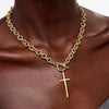 Women's Minimalist Heart And Star Geometric Necklace Set With Cut Out Metal Pendants And Cross Chain Street Style Statement Jewelry