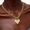 Women's Minimalist Heart And Star Geometric Necklace Set With Cut Out Metal Pendants And Cross Chain Street Style Statement Jewelry