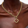 Women's Minimalist Heart And Star Geometric Necklace Set With Cut Out Metal Pendants And Cross Chain Street Style Statement Jewelry