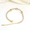 Women's Minimalist Heart Shaped Copper Bracelet With Micro Inlaid Zircon Electroplated Love Chain Jewelry