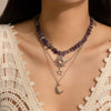 Women's Minimalist Iron And Alloy Constellation Patterned Necklace With Electroplating Processing