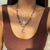 Women's Minimalist Iron And Alloy Constellation Patterned Necklace With Electroplating Processing