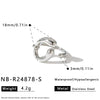 Women's Minimalist Irregular Geometric Stainless Steel Adjustable Open Ring With 18K Vacuum Plated Finish