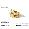Women's Minimalist Irregular Geometric Stainless Steel Adjustable Ring With 18K Gold Vacuum Plating