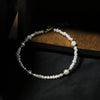 Women's Minimalist Natural Geometric Pearl Adjustable Flat Bead Bracelet With Electroplating
