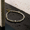 Women's Minimalist Natural Geometric Pearl Adjustable Flat Bead Bracelet With Electroplating