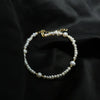Women's Minimalist Natural Geometric Pearl Adjustable Flat Bead Bracelet With Electroplating