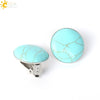 Women's Minimalist Natural Semi Precious Stone And Copper Accessories Earrings