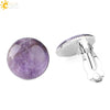 Women's Minimalist Natural Semi Precious Stone And Copper Accessories Earrings