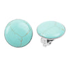 Women's Minimalist Natural Semi Precious Stone And Copper Accessories Earrings