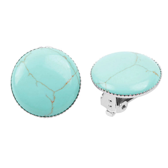 Women's Minimalist Natural Semi Precious Stone And Copper Accessories Earrings