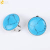 Women's Minimalist Natural Semi Precious Stone And Copper Accessories Earrings
