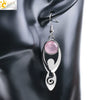 Women's Minimalist Natural Stone And Copper Round Bead Earrings Fashion Multicolor Jewelry Accessories