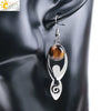 Women's Minimalist Natural Stone And Copper Round Bead Earrings Fashion Multicolor Jewelry Accessories