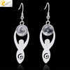 Women's Minimalist Natural Stone And Copper Round Bead Earrings Fashion Multicolor Jewelry Accessories