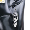Women's Minimalist Natural Stone And Copper Round Bead Earrings Fashion Multicolor Jewelry Accessories