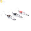 Women's Minimalist Natural Stone And Copper Round Bead Earrings Fashion Multicolor Jewelry Accessories