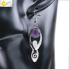 Women's Minimalist Natural Stone And Copper Round Bead Earrings Fashion Multicolor Jewelry Accessories