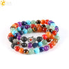 Women's Minimalist Natural Stone Beaded Bracelet With Electroplated Alloy Accents Semi Precious Crystal Volcanic Rock Amethyst Lapis Tiger's Eye Red Agate