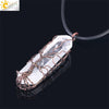 Women's Minimalist Natural White Crystal Stone Necklace With Amorphous Pendant And Copper Accessories