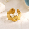 Women's Minimalist Open Conch Wave Ring In Electroplated Stainless Steel With Non Fading Ocean Inspired Design