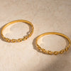 Women's Minimalist Openwork Stainless Steel Bracelet With Zircon Inlay And 18K Gold Plated Finish Wholesale Jewelry