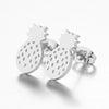 Women's Minimalist Pineapple Fruit Earrings In Electroplated Stainless Steel Fashion Jewelry