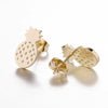 Women's Minimalist Pineapple Fruit Earrings In Electroplated Stainless Steel Fashion Jewelry