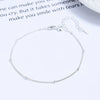 Women's Minimalist Round Bead 925 Sterling Silver Bracelet With Fine Horse Whip Chain And Niche Design Bean Side Chain Electroplated