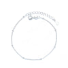 Women's Minimalist Round Bead 925 Sterling Silver Bracelet With Fine Horse Whip Chain And Niche Design Bean Side Chain Electroplated