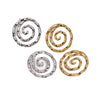 Women's Minimalist Round Stainless Steel Earrings With Gold Electroplated Finish And Light Luxury Style
