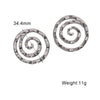 Women's Minimalist Round Stainless Steel Earrings With Gold Electroplated Finish And Light Luxury Style