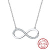 Women's Minimalist S925 Sterling Silver Letter Pendant Necklace With Zircon Inlay Electroplated Jewelry