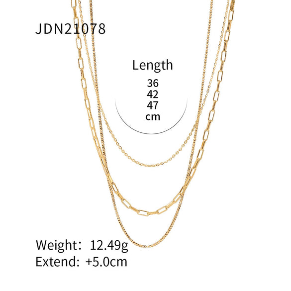 Women's Minimalist Stainless Steel And Titanium Steel Geometric Clavicle Necklace