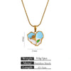 Women's Minimalist Stainless Steel And Titanium Steel Love Pendant Necklace With Snake Bone Chain And Heart Shape Dripping Oil Design