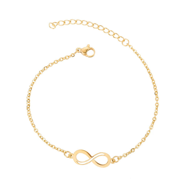 Women's Minimalist Stainless Steel Cut Out Letter Bracelet With Geometric Design And Electroplated Finish Wholesale