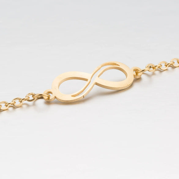 Women's Minimalist Stainless Steel Cut Out Letter Bracelet With Geometric Design And Electroplated Finish Wholesale